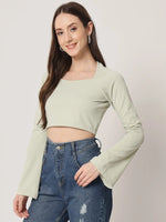 Mint Green Bell Sleeve Top