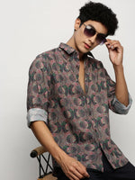 Men Multi Geometrical Shirt-PRISM-M204-1609-Multi