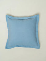 Solid Powder Blue 100% cotton plain cushion cover for sofa-240451038