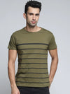 Dillinger Men's Stripes Printed T-Shirt