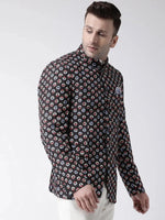 Hangup Men Standard Printed Men Formalwear-D132_5Button_Blazer