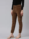 Women Coffee Brown Solid Joggers-IM-10635-Coffeebrown