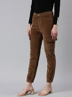 Women Coffee Brown Solid Joggers-IM-10635-Coffeebrown