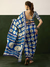 Saree Mall Women's Bhagalpuri  Blue Printed Designer Saree With Blouse Piece-12NTYA1204