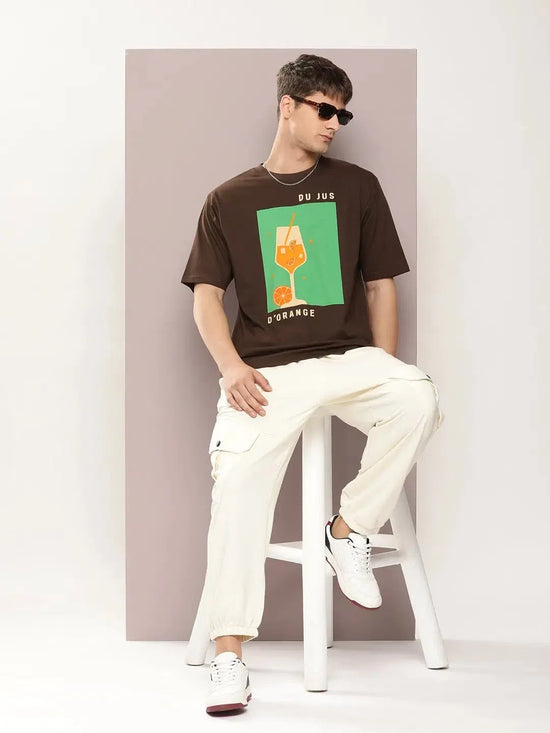 Dillinger Brown Graphic Oversized T-shirt-DLMOV270CHO-S