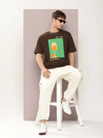 Dillinger Brown Graphic Oversized T-shirt-DLMOV270CHO-S