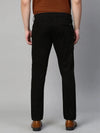 Genips Men's Black Stretch Caribbean Slim Fit Solid Trousers