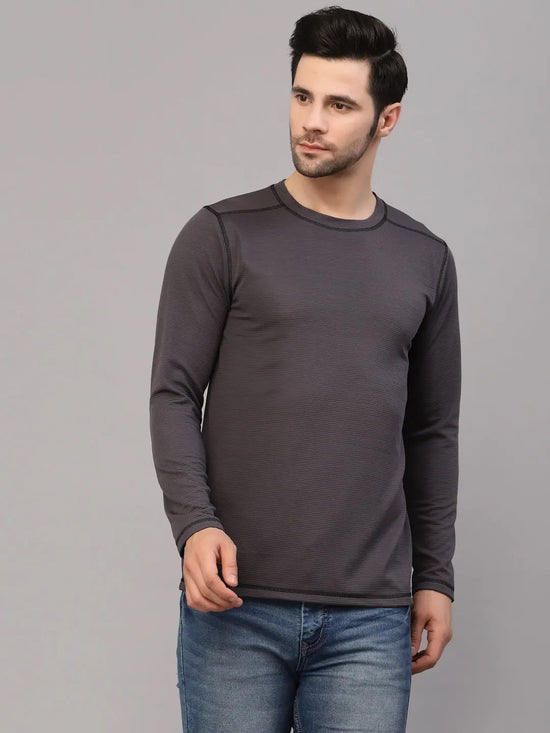 Rigo Poly Corduroy Round Neck T-Shirt-CT09221543-L