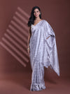 Steel Grey Silk Soft Saree With Texture Print-MA60BSL01400074