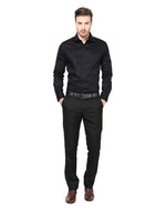 Hangup Men Standard Solid Shirts-BLKFOSH