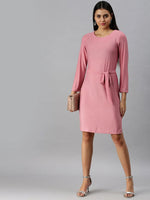 Women Pink Embellished Sheath Dress-AE-9878-Pink