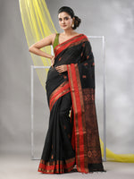 Black Silk Matka Soft Saree With Paisley Motifs-MA57SLMT331760023