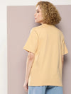 Dillinger Beige Graphic Oversized T-Shirt-WMNCR477BGE-XS