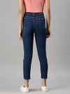 Women's Denim Navy Blue Mom Fit Jeans-GZ5027-Navyblue