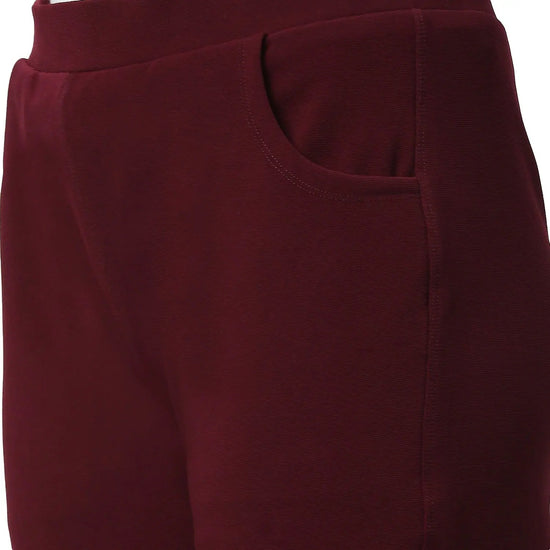 Smarty Pants Women's Cotton Lycra Bell Bottom Wine Formal Trouser