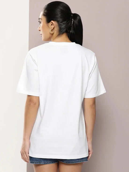 Dillinger White Graphic Oversized T-Shirt-WMNCR485WHT-XS