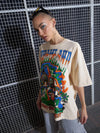 Women Beige DREAMLAND Printed Oversized T-Shirt