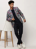 Men Multi Printed Casual Blazers-SOBLZ-082-15-Multi