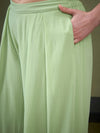 Women Mint Green Crop Top With Palazzos & Shrug