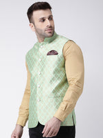 Hangup Men Standard Solid Men's Indian Wear-136AJacquardNehru