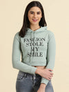 Women's Sea Green Printed Sweatshirt-AE-10641-Seagreen