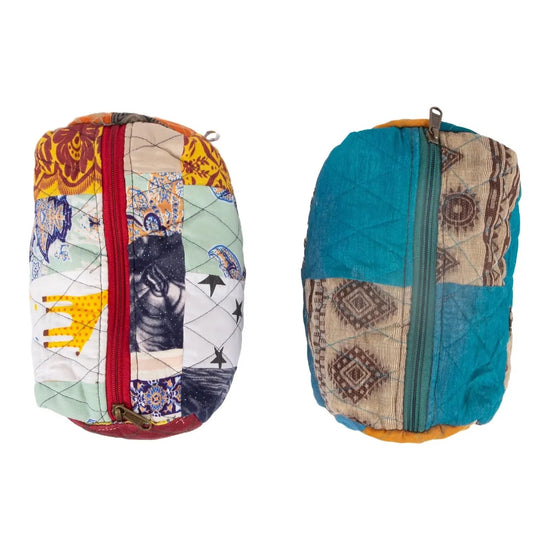 Upcyclie Eye catching Essentials Pouch for Travel- (for Family of 2) _Multicolor