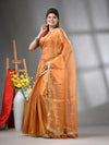 Yellow Shimmer Tissue Saree With Gota Patti Borders-MA62TIS33990013