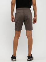 Men Grey Typographic Shorts-AJ-ADS-1064-Taupe