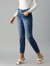 Women's Blue Solid Denim Jeans-CR-7806-Blue