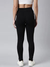 Women Solid Slim Fit Black Track Pant-AF-1894-Black