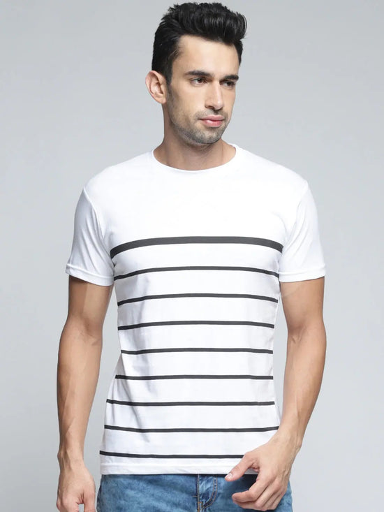 Dillinger Men's Stripes Printed T-Shirt