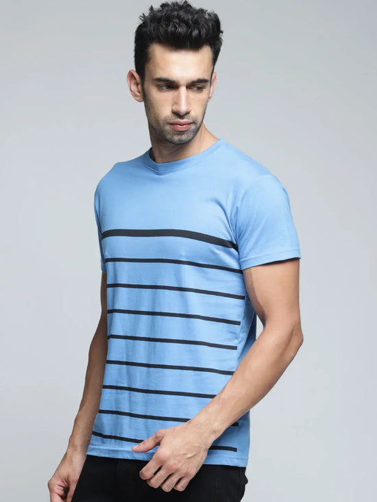 Dillinger Men's Stripes Printed T-Shirt