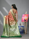 Red Silk Banarasi Saree With Zari Woven Floral And Paisley Designs-MA52BSL441050048