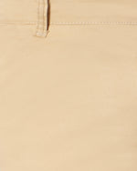 Solid Stretchable Shorts with 3 pockets-Beige