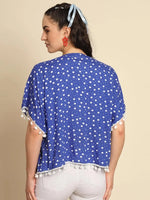 Blue Polka dot Shrug