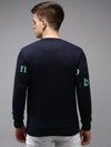 Men Blue Solid Sweatshirt-SCAW-26-Navyblue