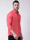 Hangup Men Slim Solid Shirts-CollarCherryShirt