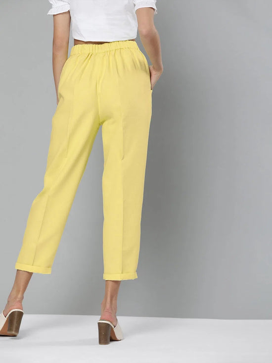 Yellow Tapered Pants