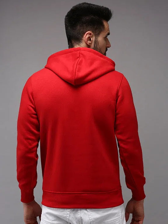 Men Red Solid Sweatshirt-OTSS-27-Red