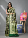 Black Silk Banarasi Saree With Zari Woven Designs-MA52BSL441050004