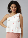 Women's Solid White Top-AE-10195-White