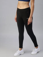 Women's Black Solid Track Pants-AF-1723-Black