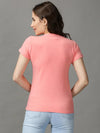 Women's Pink Solid Top-AE-10450-Pink