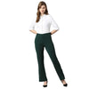 Smarty Pants Women's Cotton Lycra Bell Bottom Bottle Green Color Formal Trouser-SMPT-849E-S