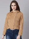 Women Rust Solid Tailored Jacket-CHN-8803-Rust