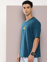 Dillinger Blue Graphic Oversized T-shirt-DLMOV273PED-S