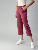 Women's Mauve Solid Denim Straight Jeans-LTPZ10327-Mauve