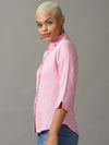 Women's Pink Printed Shirt-AE-333102-Pink