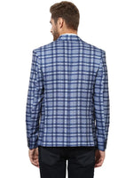 Hangup Men Standard Checkered Men Formalwear-D1CheckBlazer