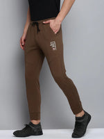 Men Brown Solid Casual Jogger-ADJ-421-Coffeebrown